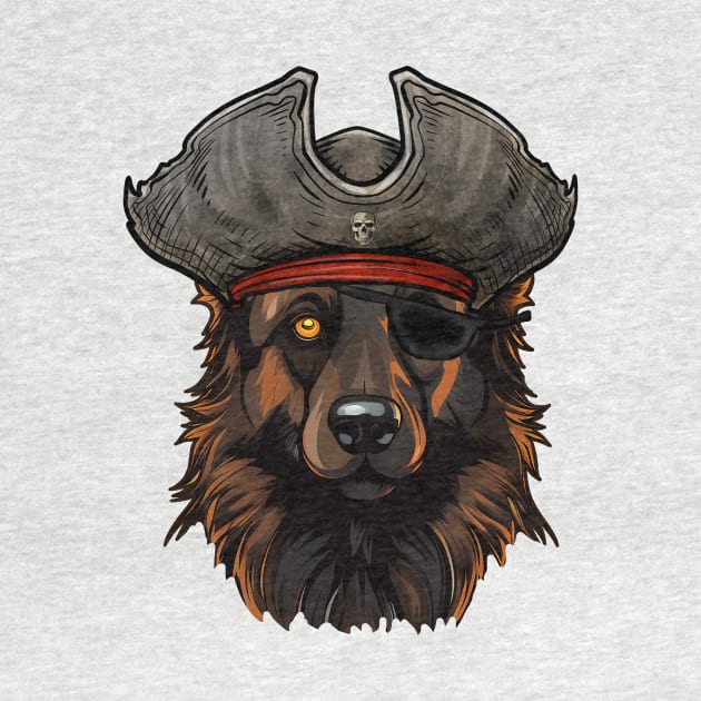 Funny Pirate Belgian Tervuren Dog by whyitsme